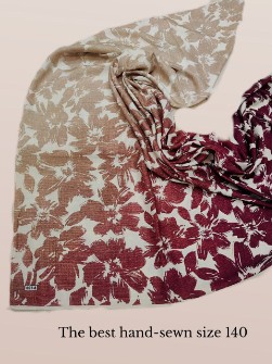 روسری نخی عیدانه توناژ زرشکی